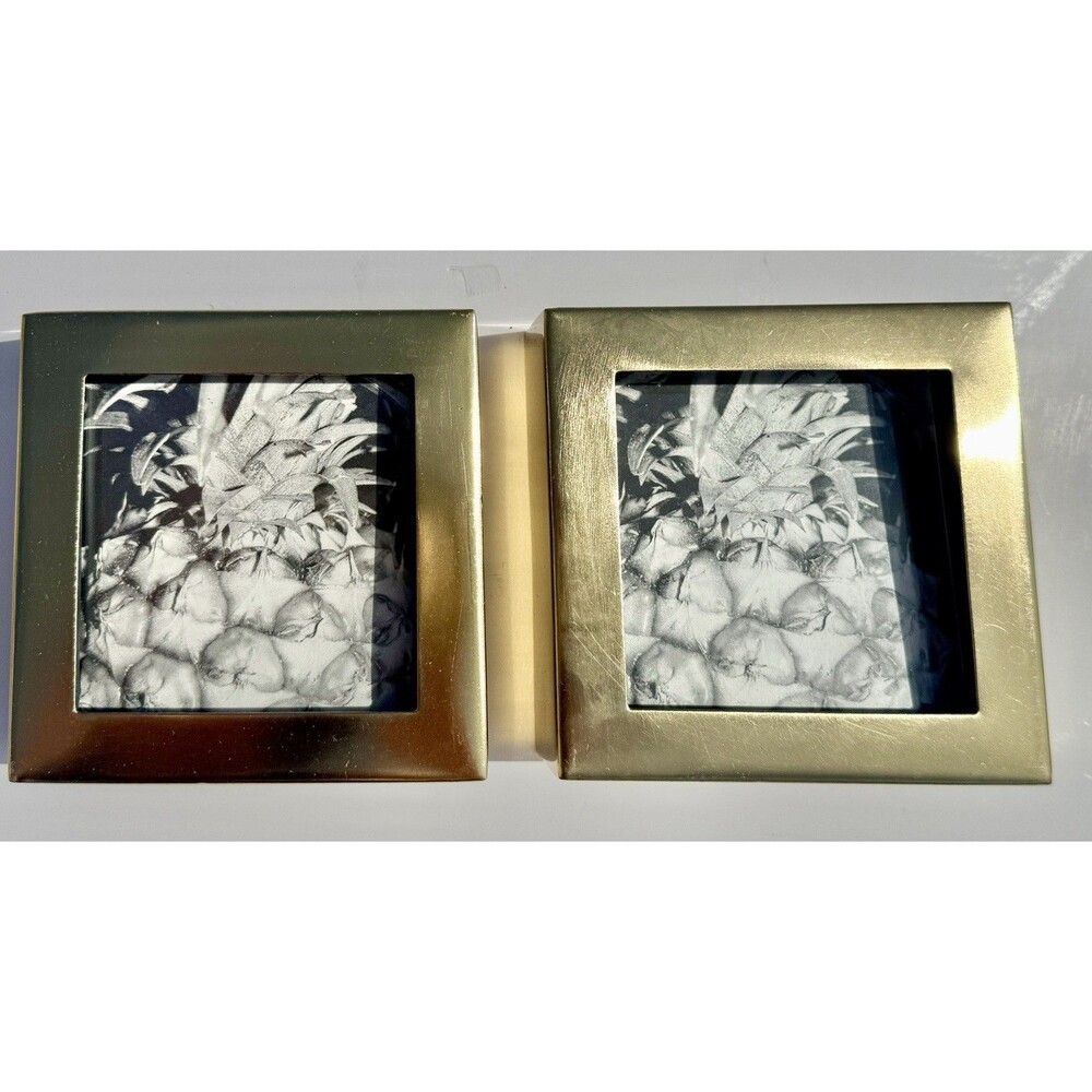 Lot of Two Cost Plus Gold Frames 5.5x5.5x1.5 in. New Open Box